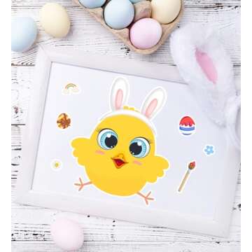 Easter DIY Stickers - Craft Kids Favor Pack (24 Sheets)