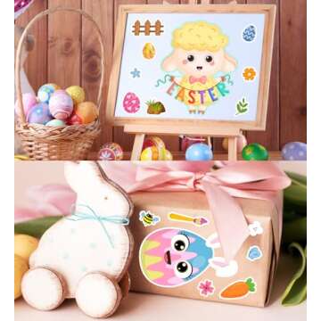 Easter DIY Stickers - Craft Kids Favor Pack (24 Sheets)