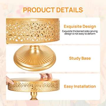 Elegant SINPUDA Gold Cake Stand for Any Occasion
