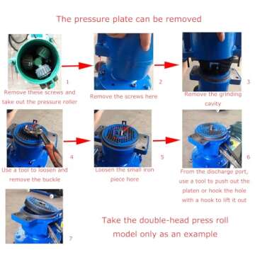 INTSUPERMAI 4mm Animal Pellet Feed Mill Machine with 3 Head Rollers Animal Food Maker Feed Granulator Machine Pellet Mill Machine for Fish Chicken Duck Rabbit 220V 200KG/H