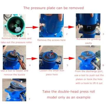 INTSUPERMAI 4mm Animal Pellet Feed Mill Machine with 3 Head Rollers Animal Food Maker Feed Granulator Machine Pellet Mill Machine for Fish Chicken Duck Rabbit 220V 200KG/H