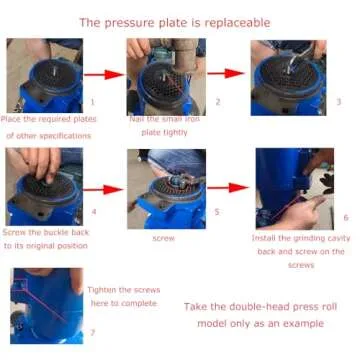 INTSUPERMAI 4mm Animal Pellet Feed Mill Machine with 3 Head Rollers Animal Food Maker Feed Granulator Machine Pellet Mill Machine for Fish Chicken Duck Rabbit 220V 200KG/H