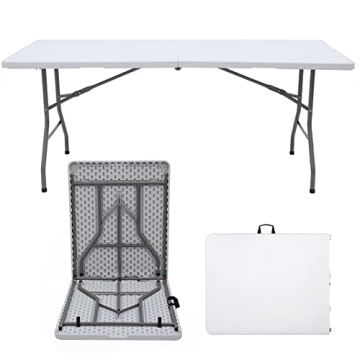 EDEBIBY 6-Foot Portable Folding Table for Events