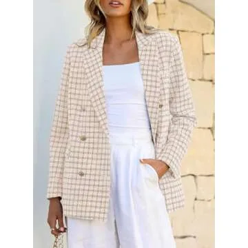 Stylish Happy Sailed Women's Plaid Blazer for Every Occasion
