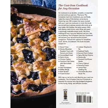 The Complete Cast Iron Cookbook: A Tantalizing Collection of Over 240 Recipes for Your Cast-Iron Coo...