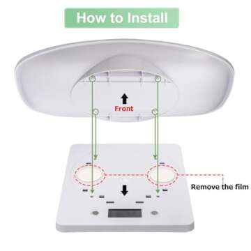 YTCYKJ Digital Pet Scale, Multi-Function LCD Scale Digital Weight with Height Tray Measure Accurately, Perfect for Puppy/Kitten/Hamster/Hedgehog/Food, Capacity up to 22 lb, Length 11inch