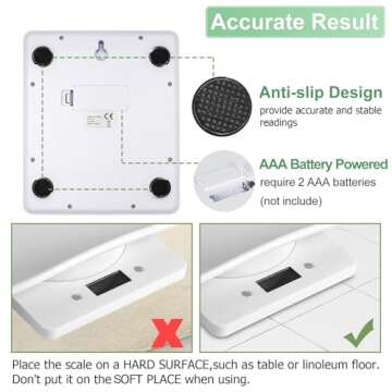 YTCYKJ Digital Pet Scale, Multi-Function LCD Scale Digital Weight with Height Tray Measure Accurately, Perfect for Puppy/Kitten/Hamster/Hedgehog/Food, Capacity up to 22 lb, Length 11inch