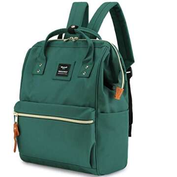 Himawari Laptop Backpack for Women&Men,Wide Open Large USB Charging Port 15.6 Inch Laptop Doctor College Work Bag(9001-FUGL)