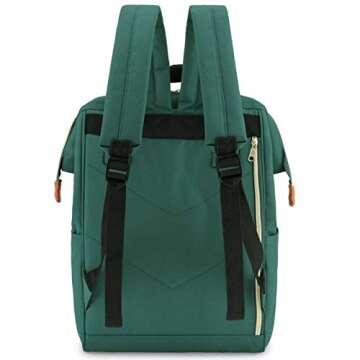 Himawari Laptop Backpack for Women&Men,Wide Open Large USB Charging Port 15.6 Inch Laptop Doctor College Work Bag(9001-FUGL)