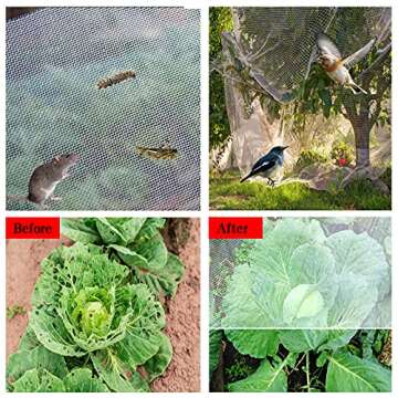 Garden Netting Pest Barrier, Plant Covers 8x24Ft Mesh Mosquito Net Bird Netting for Garden Protection, Plant Netting for Raised Garden Beds Row Cover