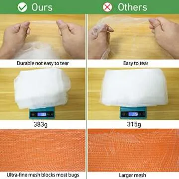 Garden Netting Pest Barrier, Plant Covers 8x24Ft Mesh Mosquito Net Bird Netting for Garden Protection, Plant Netting for Raised Garden Beds Row Cover