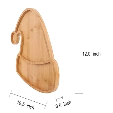KEPATO Christmas Wooden Serving Tray for Festive Gifting