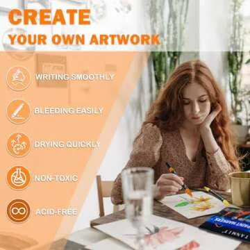 24 Colors Acrylic Paint Pens, Dual Tip Acrylic Paint Markers with Brush Tip and Fine Tip, Acrylic Pens for Rock Painting, Wood, Canvas, Stone, Glass, Ceramic,DIY Crafts Making Art Supplies