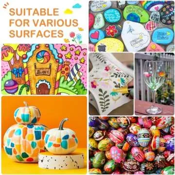 24 Colors Acrylic Paint Pens, Dual Tip Acrylic Paint Markers with Brush Tip and Fine Tip, Acrylic Pens for Rock Painting, Wood, Canvas, Stone, Glass, Ceramic,DIY Crafts Making Art Supplies