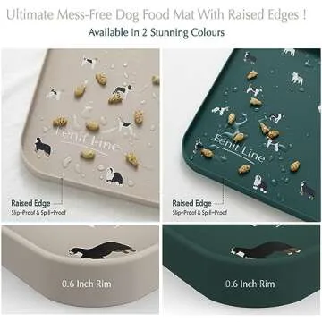 Fenit Line Pet Bowl Mat, The Ultimate Cat Mat for Cat Water Fountain, Cat Food Mat Keeps Pet's Mealt...