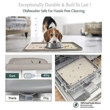 Fenit Line Pet Bowl Mat for Cat Fountain - Mess-Free Dining Experience