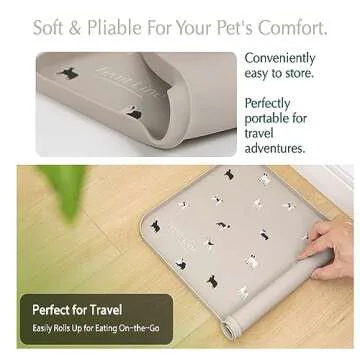 Fenit Line Pet Bowl Mat for Cat Fountain - Mess-Free Dining Experience