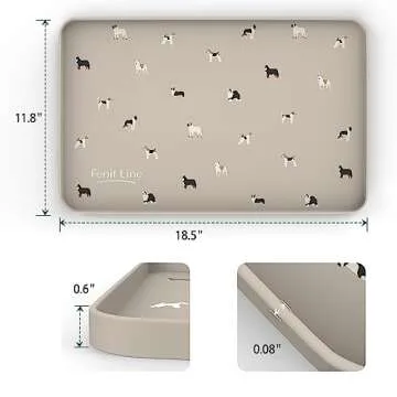 Fenit Line Pet Bowl Mat for Cat Fountain - Mess-Free Dining Experience