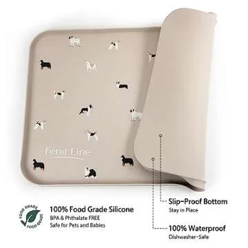 Fenit Line Pet Bowl Mat for Cat Fountain - Mess-Free Dining Experience