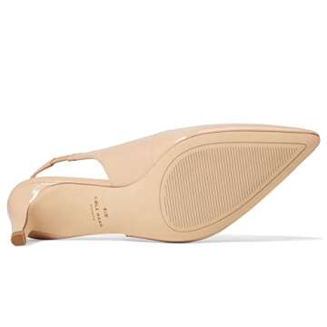 Cole Haan Women's Vandam Sling Back Pump 65mm, Brush Patent Leather, 9