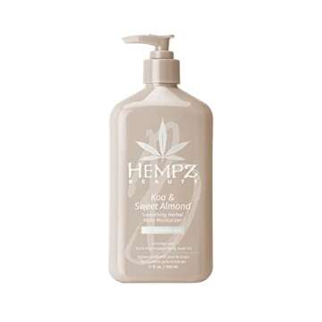 Hempz Smoothing Herbal, Koa & Sweet Almond Body Moisturizer, 17 Fl Oz (Pack of 1), Pink