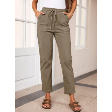 EVALESS Women's Corduroy Pants - Stylish & Comfortable