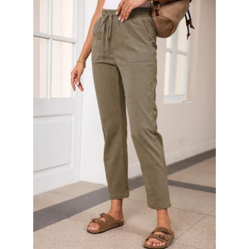 EVALESS Women's Corduroy Pants - Stylish & Comfortable