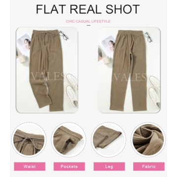 EVALESS Women's Corduroy Pants - Stylish & Comfortable