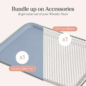 Our Place Wonder Oven Essentials Kit | Extra Air Fryer Basket & Nonstick Ceramic-Coated Bake Pan | O...