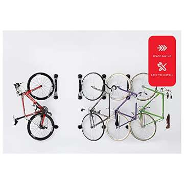 Steadyrack Bike Racks - Classic Rack - Wall Mounted Bike Rack Storage Solution for Your Home, Garage, or Bike Park