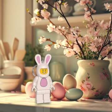 LEGO Minifigures Bunny Suit Guy Keychain Light - Fun LED Accessory