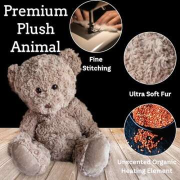 Lulumaia Cute Plush Stuffed Animal Heating Pad for Period Cramps - Ideal Portable Heating Pad for Me...