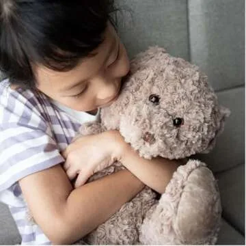 Lulumaia Cute Plush Stuffed Animal Heating Pad for Period Cramps - Ideal Portable Heating Pad for Menstrual Cramps - Microwavable Stuffed Animal for Girls, Women, Kids, Pets (Bear)