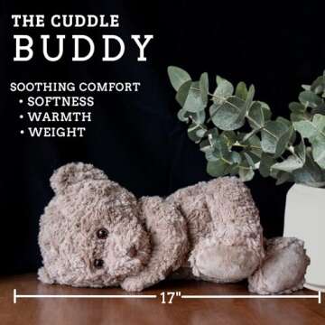 Lulumaia Cute Plush Stuffed Animal Heating Pad for Period Cramps - Ideal Portable Heating Pad for Menstrual Cramps - Microwavable Stuffed Animal for Girls, Women, Kids, Pets (Bear)