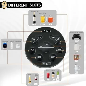 FDMGEL Couch Cup Holder Pillow for Drinks and Organizing