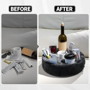 FDMGEL Couch Cup Holder Pillow for Drinks and Organizing