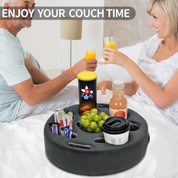FDMGEL Couch Cup Holder Pillow for Drinks and Organizing