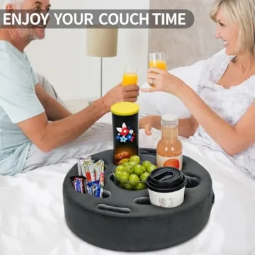 FDMGEL Couch Cup Holder Pillow for Drinks and Organizing