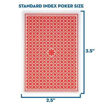 Rummy Card Game Kit - Classic Family Melding Game for 2-6 Players - Two Plastic-Coated Poker-Size, Standard Index Decks of 54 Cards + 25 Tear-Away Score Pads + Full Instructions for Gin Rummy