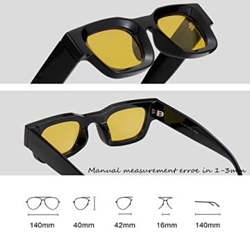 Stylish Teumire Retro Rectangle Polarized Sunglasses