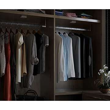 Good Earth Lighting LED Rechargeable Puck Light - 2-Pack, White, Motion Sensing, Magnet, 4000K, 50 Lumens Each, USB Charging Cord Included, 30,000 Hour Rated Lamp Life