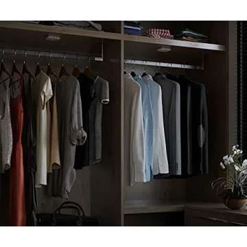 Good Earth Lighting LED Rechargeable Puck Light - 2-Pack, White, Motion Sensing, Magnet, 4000K, 50 Lumens Each, USB Charging Cord Included, 30,000 Hour Rated Lamp Life