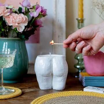 Sculpd Candle Making & Pottery Kit - Complete Art Set: Includes Air Dry Clay, Soy Wax, 8 Paint Tubes, Fragrance & Tools - DIY Arts & Crafts Gift for Adults, Teens, Men & Women Crafting (Peony Rose)