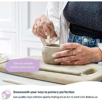 Sculpd Candle Making & Pottery Kit - Complete Art Set: Includes Air Dry Clay, Soy Wax, 8 Paint Tubes, Fragrance & Tools - DIY Arts & Crafts Gift for Adults, Teens, Men & Women Crafting (Peony Rose)