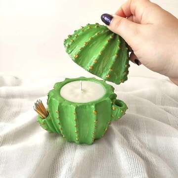 Sculpd Candle Making & Pottery Kit - Complete Art Set: Includes Air Dry Clay, Soy Wax, 8 Paint Tubes, Fragrance & Tools - DIY Arts & Crafts Gift for Adults, Teens, Men & Women Crafting (Peony Rose)