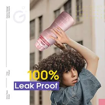 Giotto 64OZ Motivational Water Bottle with Paracord Handle