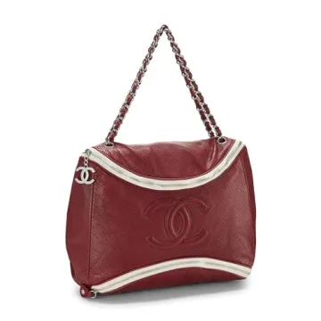 Chanel Pre-Loved Burgundy 'CC' Tote for Timeless Elegance