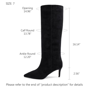 WETKISS Black Knee High Stiletto Boots Women Fashion