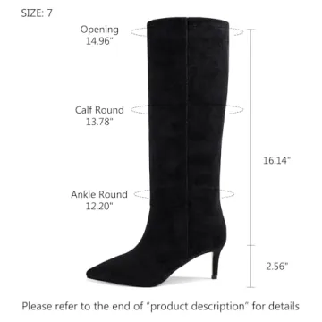 WETKISS Black Knee High Stiletto Boots Women Fashion