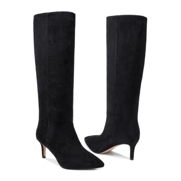 WETKISS Black Knee High Stiletto Boots Women Fashion